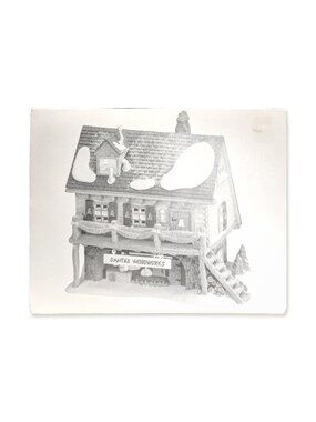 *NWT* Santa's Woodworks Lighted Building by Department 56